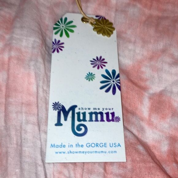 NWT Show Me Your Mumu Charlene Tunic Pink Tie Dye V Neck - Picture 5 of 8